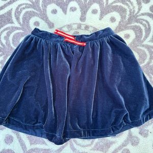 Mini Boden Navy Velvet Christmas Skirt